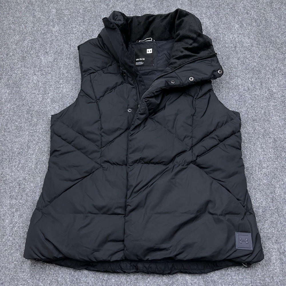 Under Armour UA Storm Sportstyle Down Puffer Vest Women's Large Black 1342793